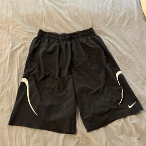 Men's Nike Team Woven Basketball Shorts Size Large‎ Black Mesh Vents
